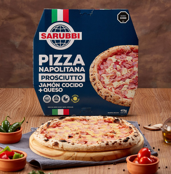 Pizza Napolitana Jamón cocido + Queso 413g