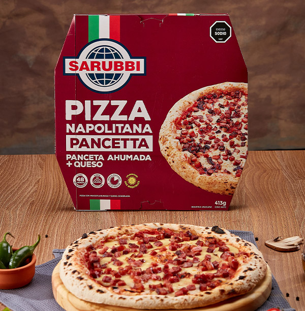 Pizza Napolitana Panceta ahumada + Queso 413g